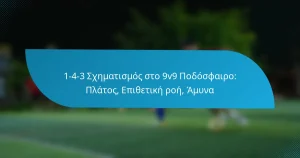 1-4-3 Σχηματισμός στο 9v9 Ποδόσφαιρο: Πλάτος, Επιθετική ροή, Άμυνα